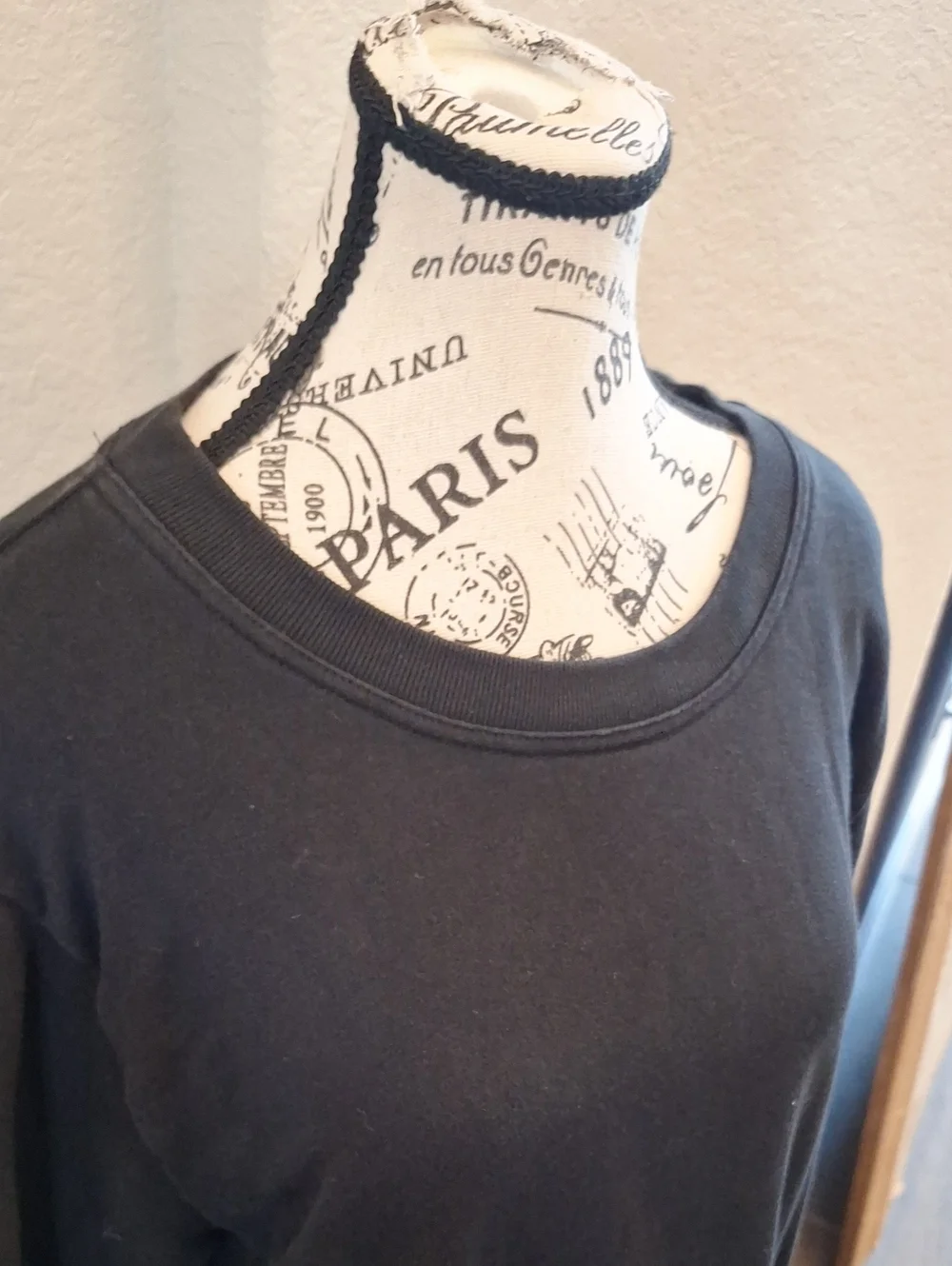 J. Crew Long Sleeve Black Cotton Sweatshirt Dress Size Medium